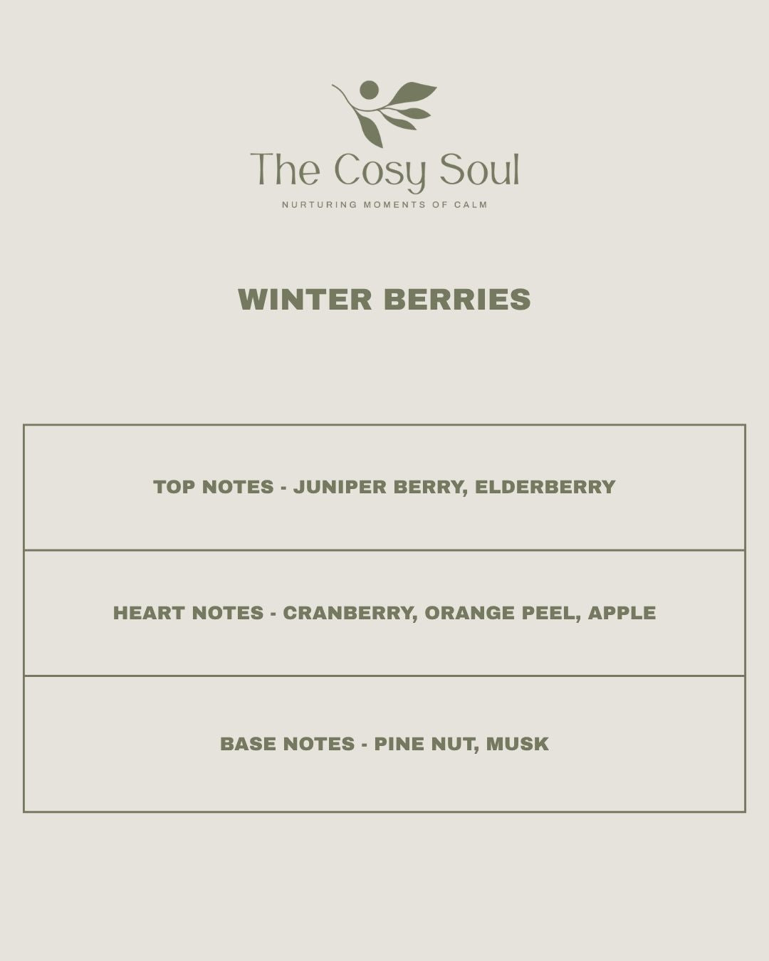 'Winter Berries' by 'The Cosy Soul' with fragrance notes.